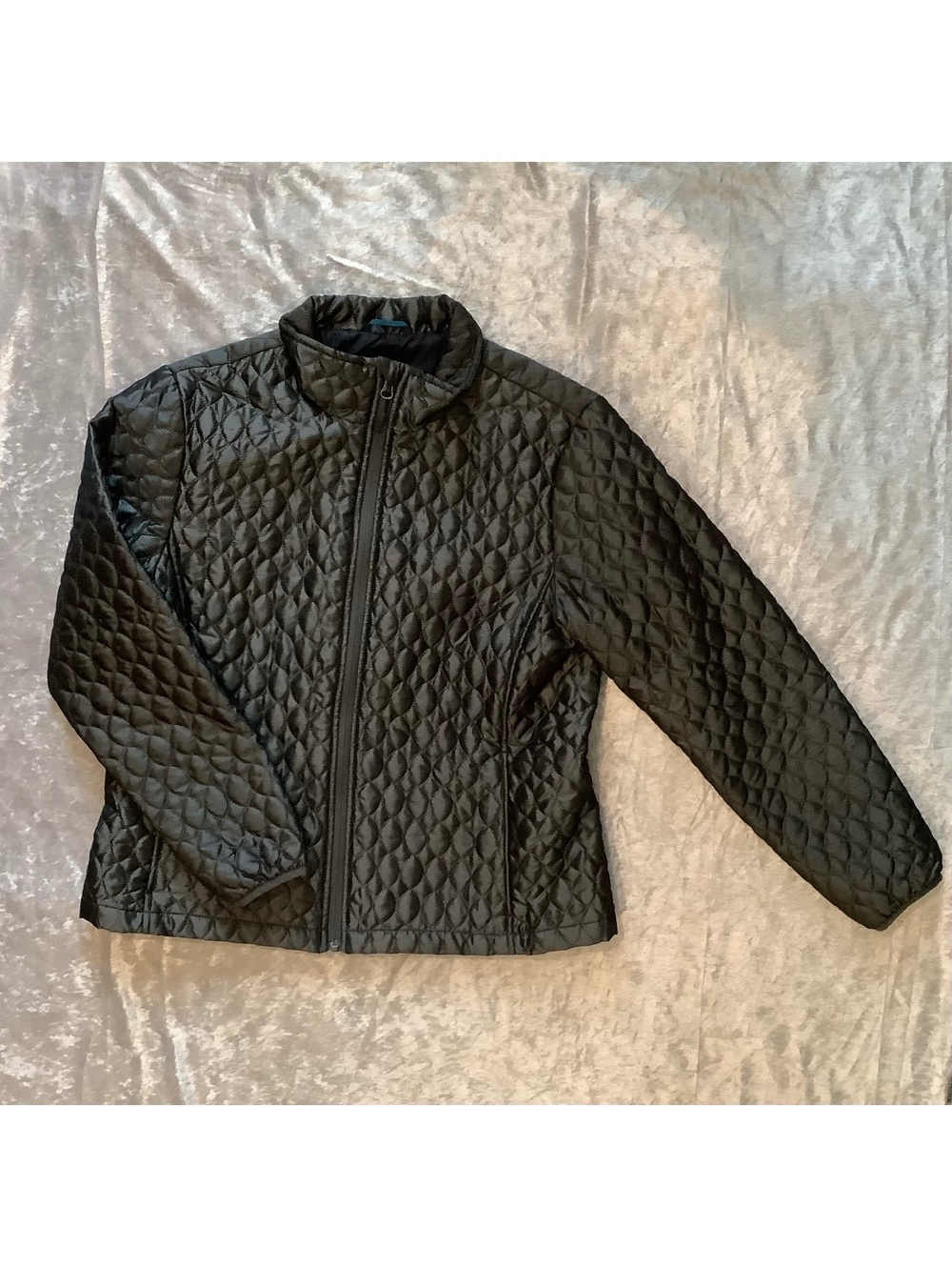 Lands' End Women's Quilted GreyJacket Size M/P